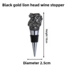 (Lion Gun Black)Animal Bottle Stopper Black Seals Cork For Wine Preservation And Home Use