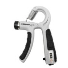 (Grey Black)Sports Hand Grip Strengthener Counter Forearm Trainer Workout Counter Exercise