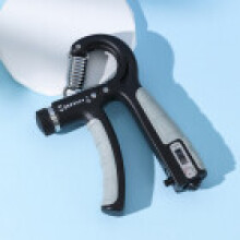 (Black Grey)Sports Hand Grip Strengthener Counter Forearm Trainer Workout Counter Exercise