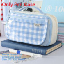 (Blue) Pen Fabric Multifunctional Case With Magnetic Closure Travel Daily Organization
