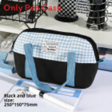 (Black) Casual Color Denim Block Pen Holder With Wearresistant Fabric For Gift Use Daily