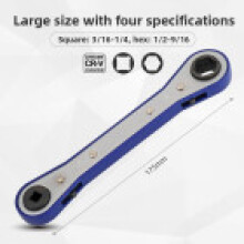 (Large Edge Cover)Tools Home Air Conditioning Valve Disassembly Screw Cold Storage Maintenance Wrench Square Ratchet Wrench Headed Double