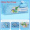 (Blue) Double Oxford Layer Pen Case With Fun Animal Patterns For Students Giving Gift 1
