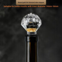 (Round )Crystal Gold Foil Wine Closure With Silicone Seal For Champagne Bottles And