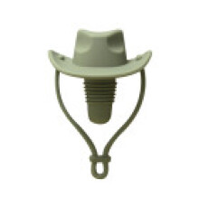(Green Denim Hat)Chapeau de cowboy silicone sceau à vin avec design breveté pour cadeau et maison accessoires bar