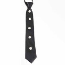 (Silver)Modern Rhinestone Accented Tie For Men And Women Suitable For Commute Daily