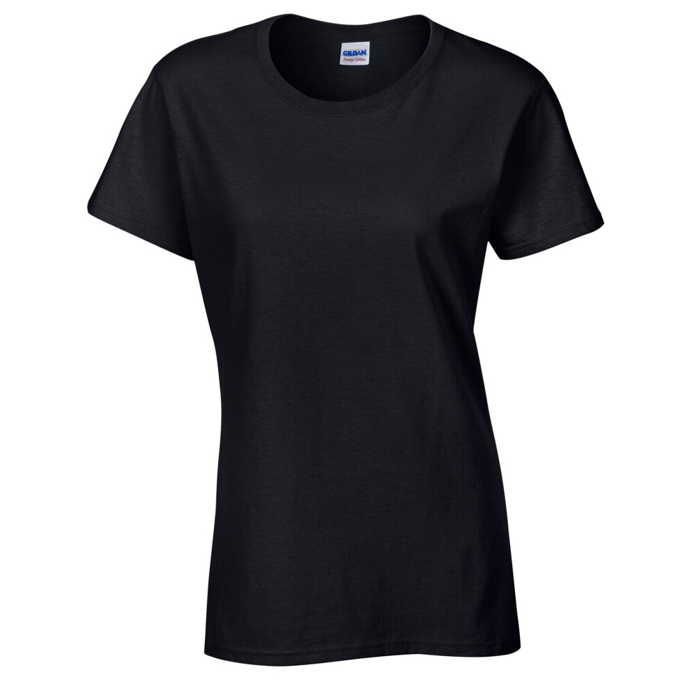 Gildan (Xxl, Black) Womens/Ladies Cotton Heavy T-Shirt