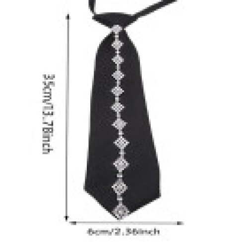 Womens Stylish Polyester Collared Tie With Geometric Pattern For Women Adult