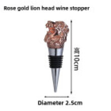 (Lion Rose Gold)Animal Bottle Stopper Black Seals Cork For Wine Preservation And Use Home