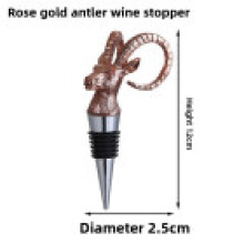 (Antelope Rose Gold)Animal Bottle Stopper Black Seals Cork For Wine Preservation And Use Home