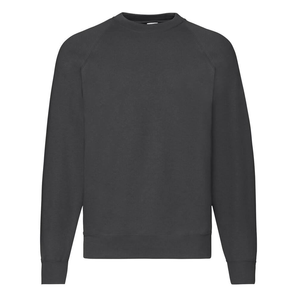 Fruit Of The Loom (S, Light Graphite) Mens Classic 80/20 Raglan Sweatshirt