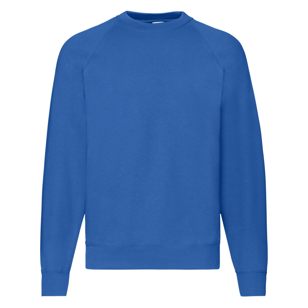 Fruit Of The Loom (L, Royal Blue) Mens Classic 80/20 Raglan Sweatshirt