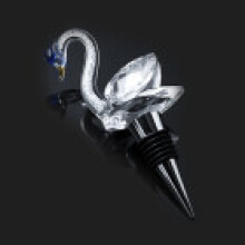 (Blue Top Swan)Modern Minimalist Wine Bottle Stopper With Crystal Ball Design For Home Collectors Bar