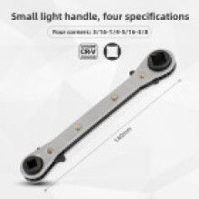 (Small Light Handle)Tools Home Air Conditioning Valve Disassembly Screw Cold Storage Maintenance Wrench Square Ratchet Wrench Double Headed