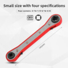 (Small Edge Cover)Tools Home Air Conditioning Valve Disassembly Screw Cold Storage Maintenance Wrench Square Ratchet Wrench Double Headed