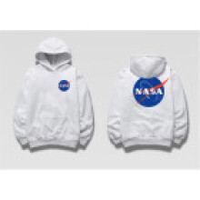 (blanca,2XL)Suéter De La Nasa Nasa Print Unisex Hip Hop Hoodie 2018 Pullover