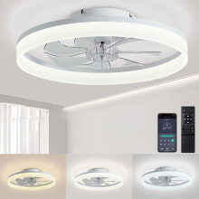 6 Speed Modern Ceiling Fan with Light LED Adjust Bright Chandelier Lamp Remote