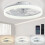 6 Speed Modern Ceiling Fan with Light LED Adjust Bright Chandelier Lamp Remote 1