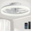 6 Speed Modern Ceiling Fan with Light LED Adjust Bright Chandelier Lamp Remote 4