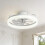 6 Speed Modern Ceiling Fan with Light LED Adjust Bright Chandelier Lamp Remote 9