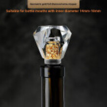 (Geometric )Fecho de vinho folha de ouro cristal com vedação de silicone para champanhe e garrafas