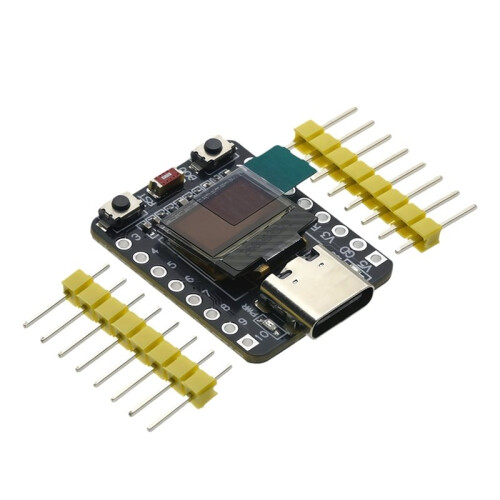 ESP32-C3 Development Board 2.4G Wifi 4 BT Module with 0.42" OLED Display 4MB Flash Ceramic Antenna USB Type-C 1