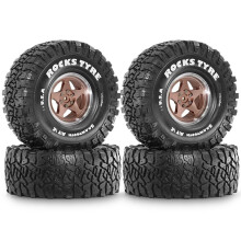 4pc 1.9 Metal Beadlock Wheel Rims and Crawler Tires for 1/10 RC Crawler Car Axial SCX10 II III Pro Capra TRX4 D90 MST C