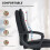 HOMCOM Linen-Look Double-Padded Office Chair - Black 5