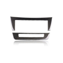 Real Soft Carbon Fiber Car Center Console Panel Cover Trim Sticker for C Class W204 2011 2012 2013