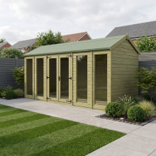 14 x 4 Apex Summer House Tanalised (Full Height Window) Fast & Free 2-5 Nationwide Delivery