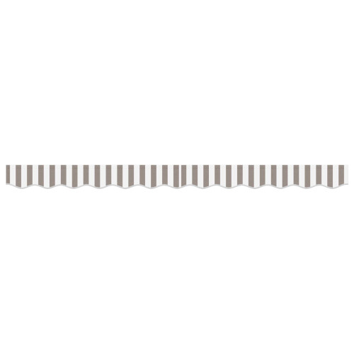 VidaXL vidaXL Awning Valance Replacement Light Grey and White 6 m Polyester 1