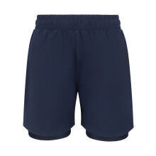 (11-13 Years, Navy) Tombo Childrens/Kids Double Layer Sports Shorts