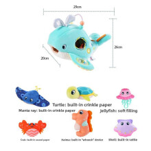 Plush Baby Sensory Fish Toy For Crawling And Hand Coordination For Toddlers