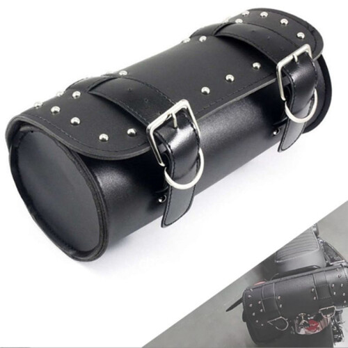 Universal Motorcycle PU Leather Tool Bag Front Fork Handlebar Saddlebag Roll  Racing Tail  Storage 2
