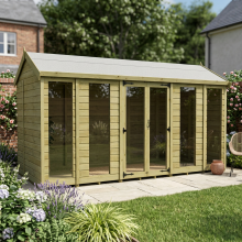 14 x 5 Apex Summer House Tanalised (Full Height Window) Fast & Free 2-5 Nationwide Delivery