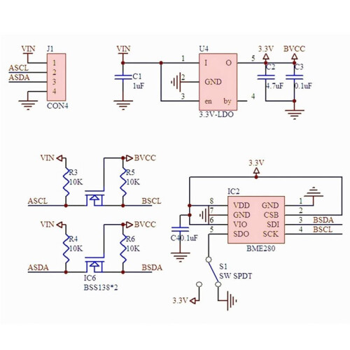 BME280 5V Sensor Module Atmospheric Pressure Temperature Humidity Sensors I2C-SPI Breakout GY-BME280
