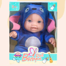 (Blue) 8 Inch Simulated Recycled Dolls Pvc Animal Plush Coat Gifts Childrens Toys
