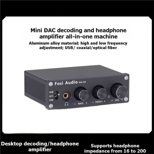 DAC-A2 HiFi Audio Decoder USB Headphone Amplifier Coaxial Optical Output Stereo Gaming DAC for Amplifier Active Speakers 2