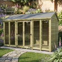 14 x 7 Apex Summer House Tanalised (Full Height Window) Fast & Free 2-5 Nationwide Delivery