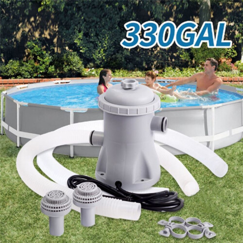 Pool Filter Pump 330 GPH Paddling Pool Electric Water Pump Pool Pumps Ground Small Pool Filter Pump US Plug 1