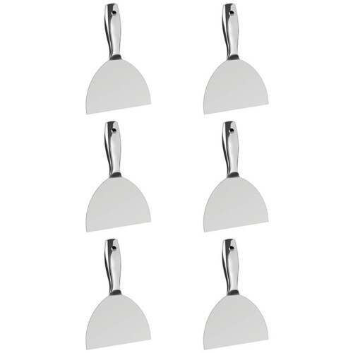 6X Espátula de 6 Polegadas, Ferramenta Raspadora de Aço Inoxidável Polido Premium de uma Peça para Acabamento de Drywall