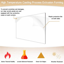 4Pcs 1/8In Thick (3mm) Acrylic Sheets, Clear Cast Acrylic Glass 8x12In for Signs DIY Display Projects,