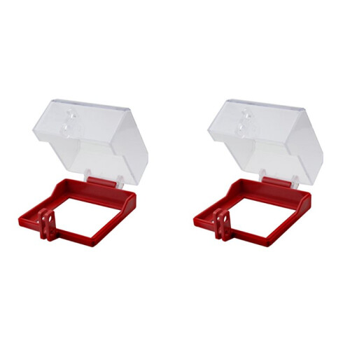 2 Piece Emergency Stop Button Cover, Removable Base Cover, Push Button  Protector for Emergency Stop Button
