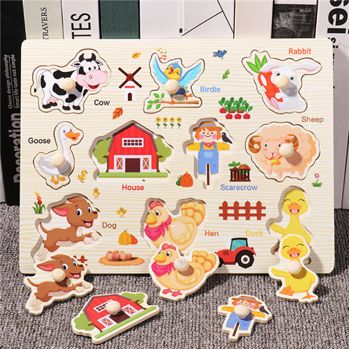 5Pcs Random Montessori Early Education Geometry Beginner Puzzle Board 1