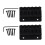 2X Black 6 String Fixed Hard Tail Guitar Bridge for Strat Guitar 1