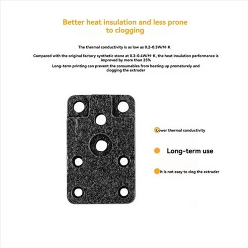 Insulation Block Base for  A1/A1  Hotend Mounting Heating Assembly Ceramic Zirconia Insulation Base 1