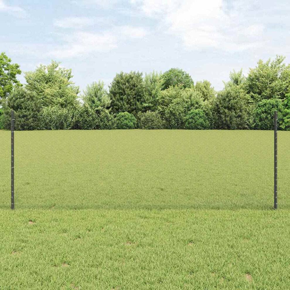 Vidaxl Welded Wire Fence 100 X 0.8 M (W X H) Pvc-Coated Steel Grey