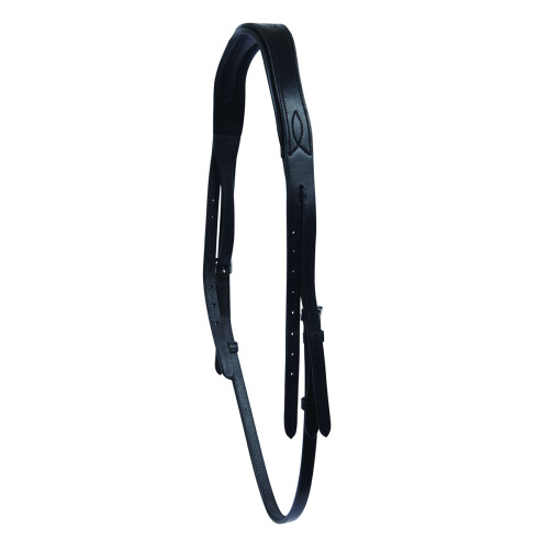 (Warmblood, Black) Collegiate Leather Mono Crown Headpiece