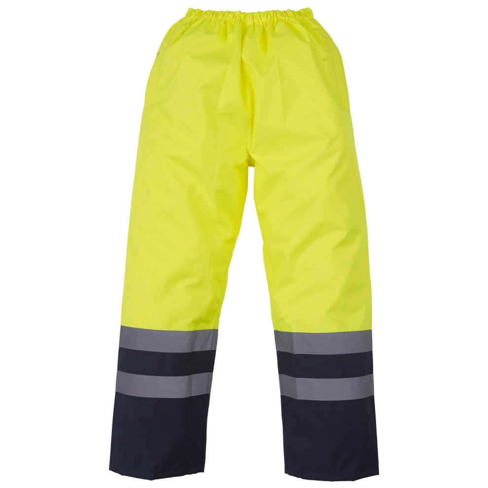 (2Xl, Yellow/ Navy) Yoko Mens Hi Vis Waterproof Overtrousers 5054171963461