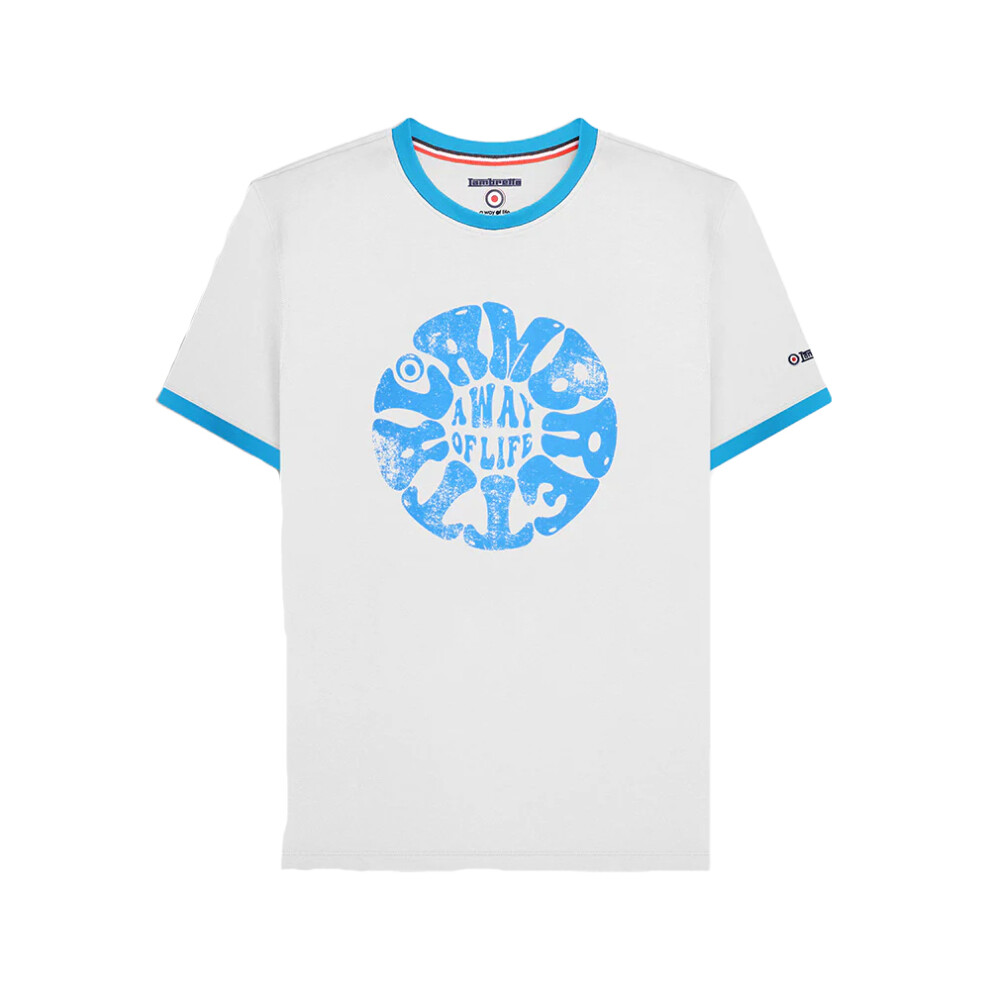 Lambretta (3Xl, White) Mens Ss24 Ringer Festival T-Shirt
